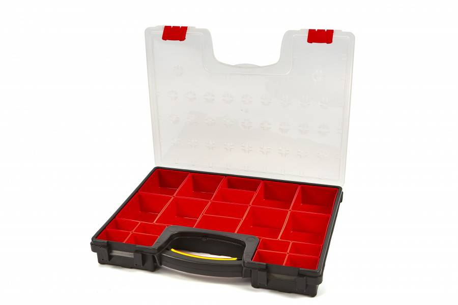 HBM assortimentsdoos met 20 losse bakjes 42 x 33,5 x 5 cm