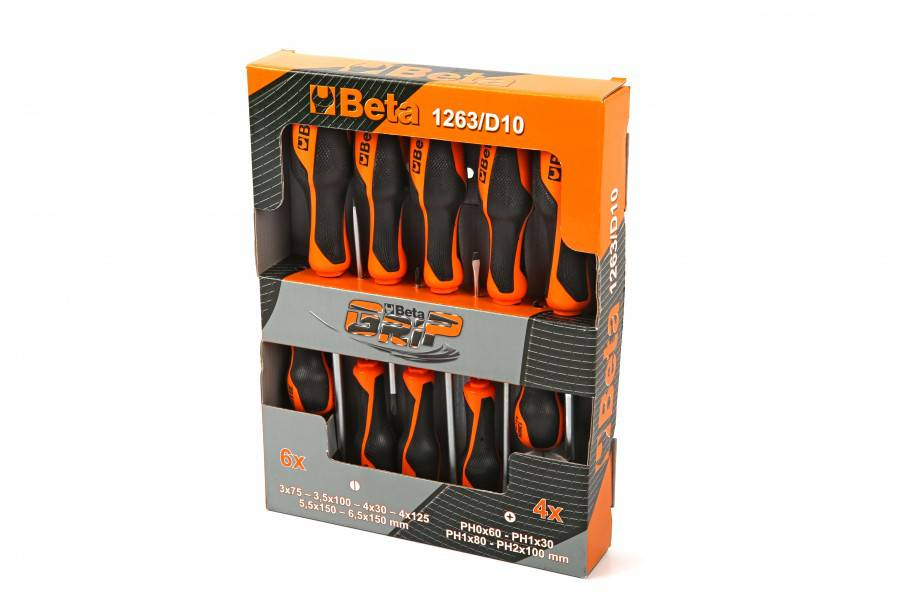 BETA 1263 grip 10-delige schroevendraaiersets