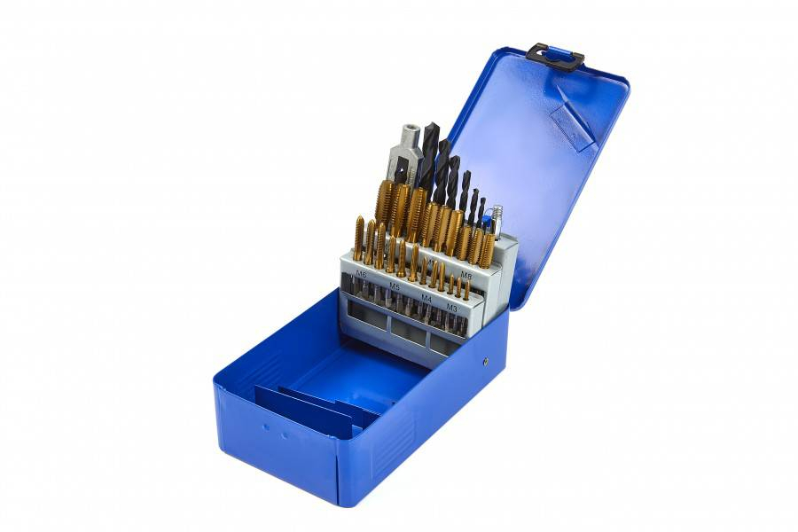 HBM 29-delige tapset M3 - M12 met boren en wringijzer