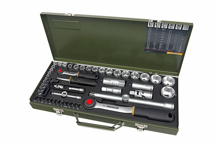 PROXXON 23040 56-delige 1/4"en 1/2"doppenset
