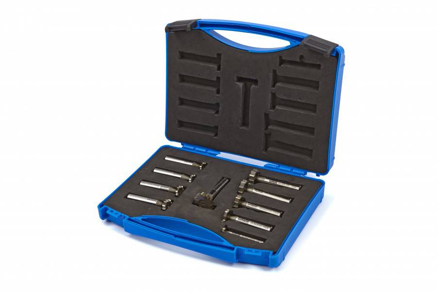 HBM 10-delige HSS M-2 T-Gleuf frezenset
