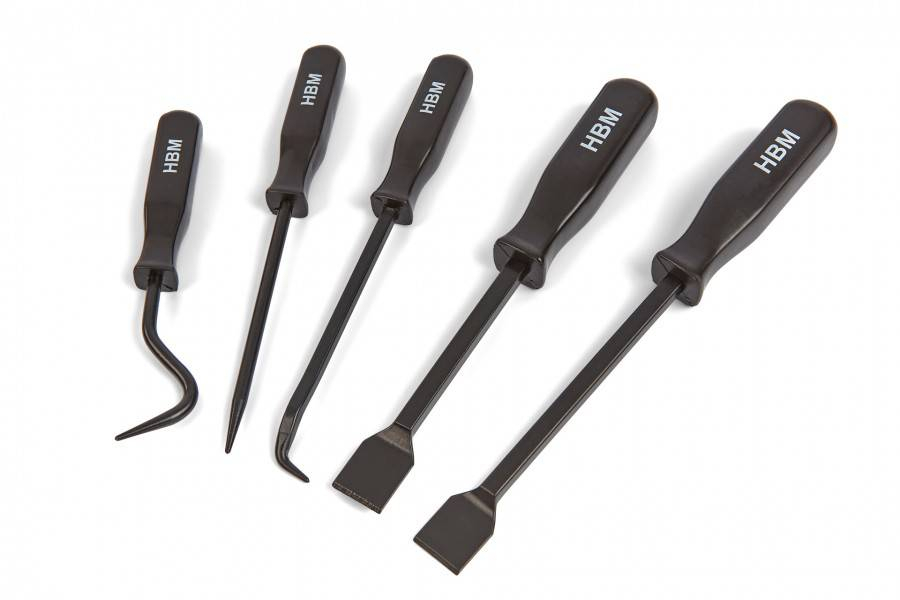 HBM 5-delige PROFI pakkingschraper, haken en spatelset