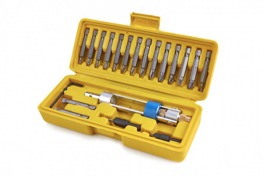 HBM 20-delige swap Drill Bit set, omkeerbare bithouder met verzinkfrees