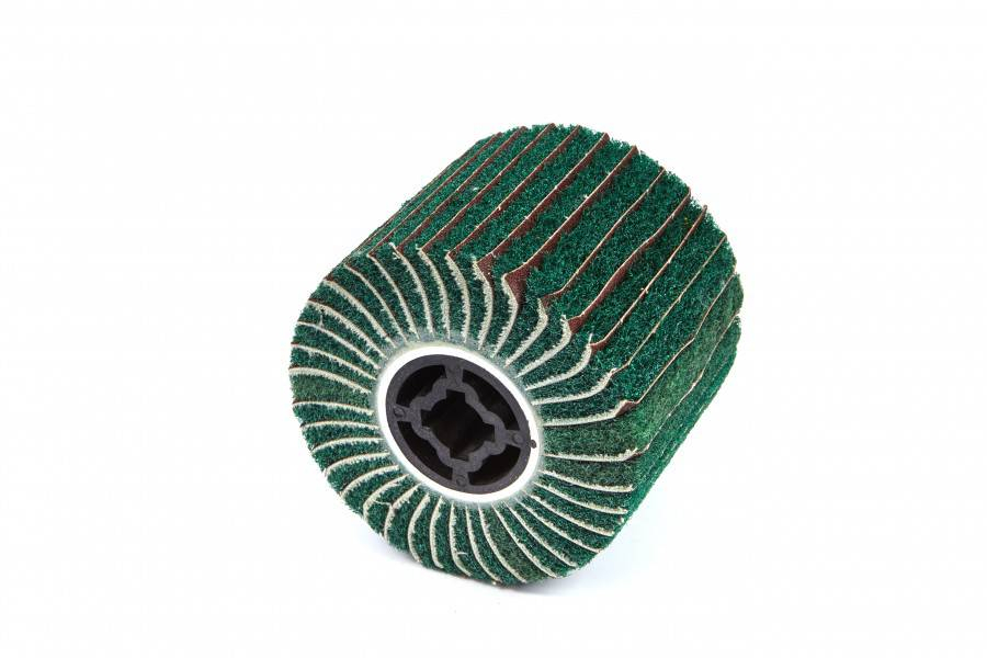 HBM nylon Web schuurcylinder, lamellen, satineer 100 x 120 mm Grit 180