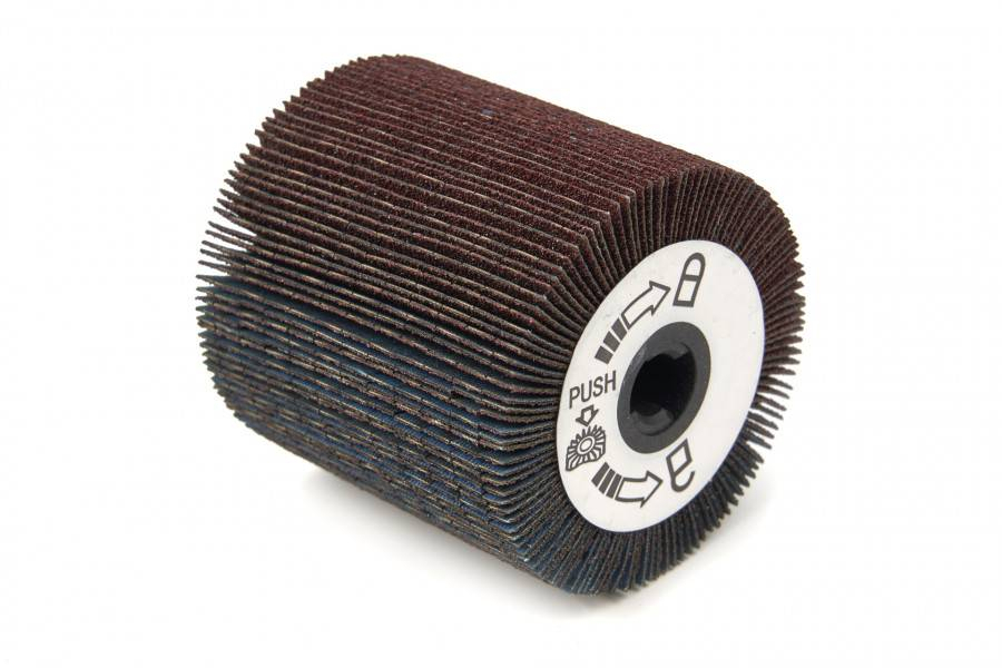 HBM schuurlamellenrol Breed voor de voor de HBM satineermachine - borstelmachine met kantelbare kop - 420 Watt