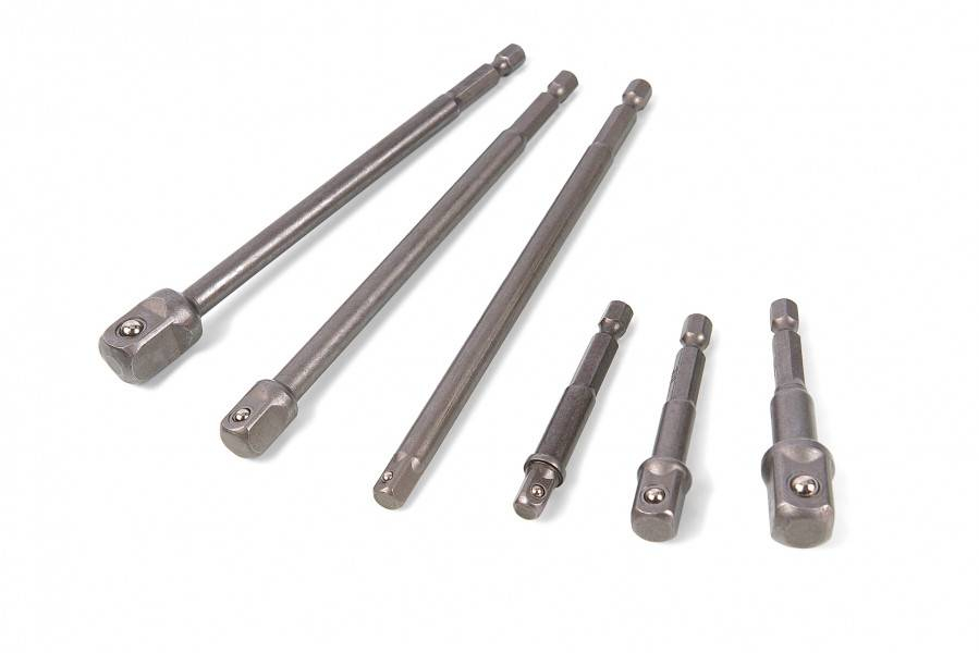 HBM PROFI 6-delige bit - Dop adapterset met HEX aansluiting