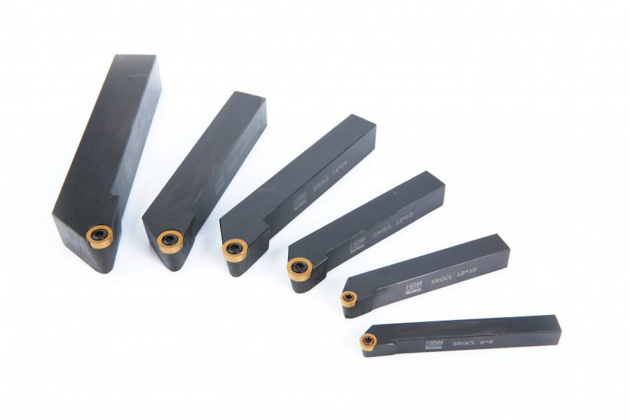 HBM 12 mm mesbeitel RECHTS met 6 mm ronde HM wisselplaat