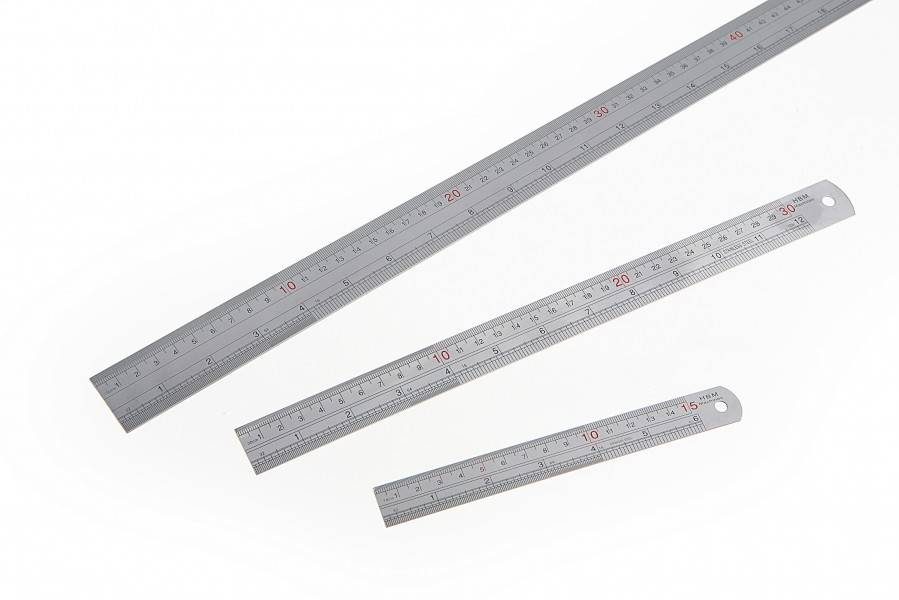 HBM 150 mm RVS liniaal - meetlat