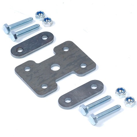 Bevestigingsplaten voor rijtuigveren 40mm. Set
