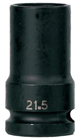 RODAC 1/2"krachtdop linkse draad 21,5 mm