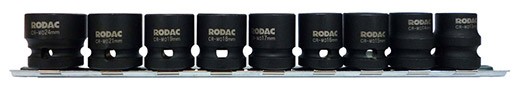 RODAC set extra korte krachtdoppen 1/2"