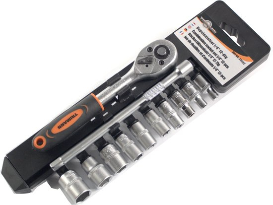 TRIMANN 1/4"dopsleutelset 12-delig